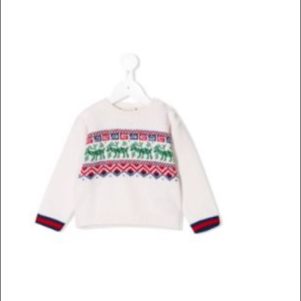 Gucci Kids GG Fair Isle Knit Jumper